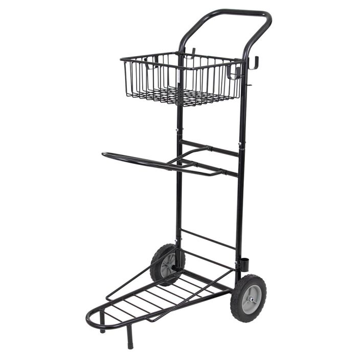 Stable Trolley Premiere Avec Panier Et 1 Tapis De Selle En Peau De