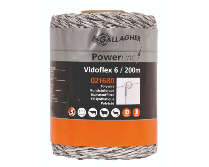 Gallagher Vidoflex 6 PowerLine blanc 200m main product photo