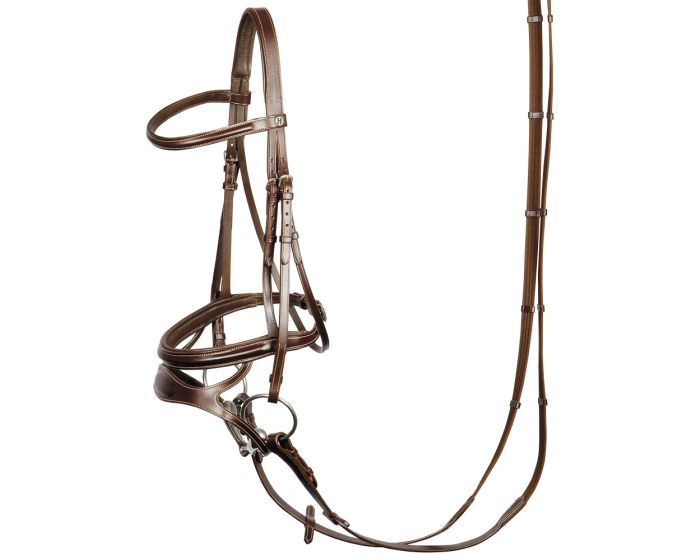 Harry's Horse Bridon double muserolle brun main product photo