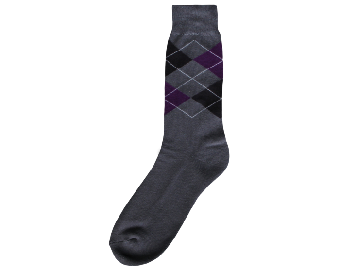 Excellent Chaussette d'équitation gris / noir / violet main product photo
