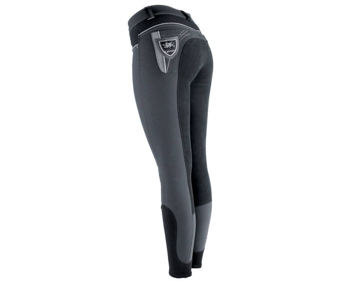 QHP Pantalon D'équitation Claire Siège en cuir artificiel main product photo