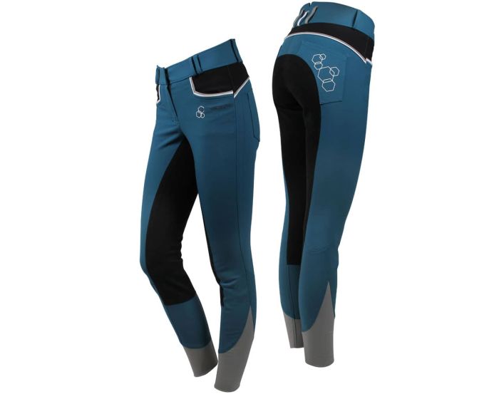 QHP Pantalon D'équitation Jeslin en Cuir Artificiel Siège main product photo
