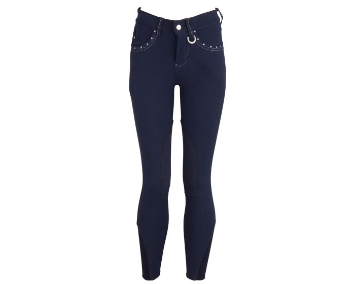 BR Pantalon d'équitation Madison enfants patchs genoux en tissu main product photo