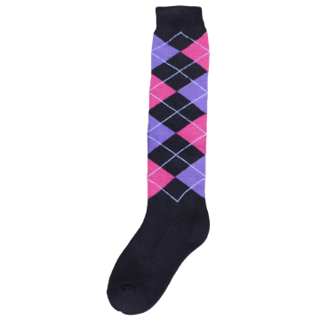 Excellent Chaussettes genoux RE d. Gris / rose / violet 43-46