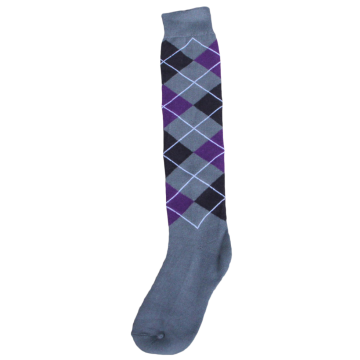 Excellent Chaussettes genoux RE gris / noir / violet 43-46