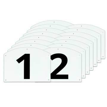 Afficher le jeu de lettres et de numéros de saut terminé Wit 20 cm