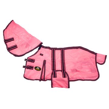 MHS Couverture anti-mouches "Neon" avec col amovible  205 Rose