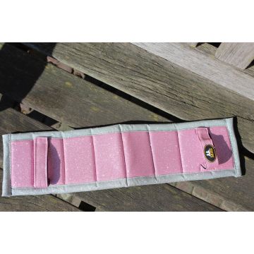 MHS Tapis de Longe/Harnais "Glitter" Cob Rose / Argent