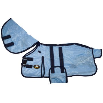 MHS Couverture anti-mouches "Neon" avec col amovible  215 Bleu Clair