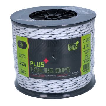 ZoneGuard Cordon d'escrime 5 mm Plus blanc et noir 200 m