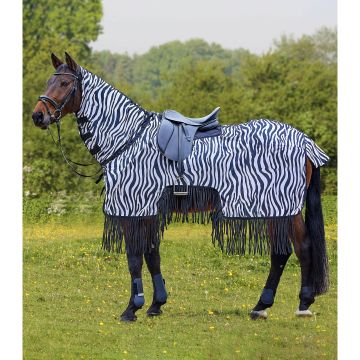 Waldhausen Couverture d'équitation Zebra Fly avec franges